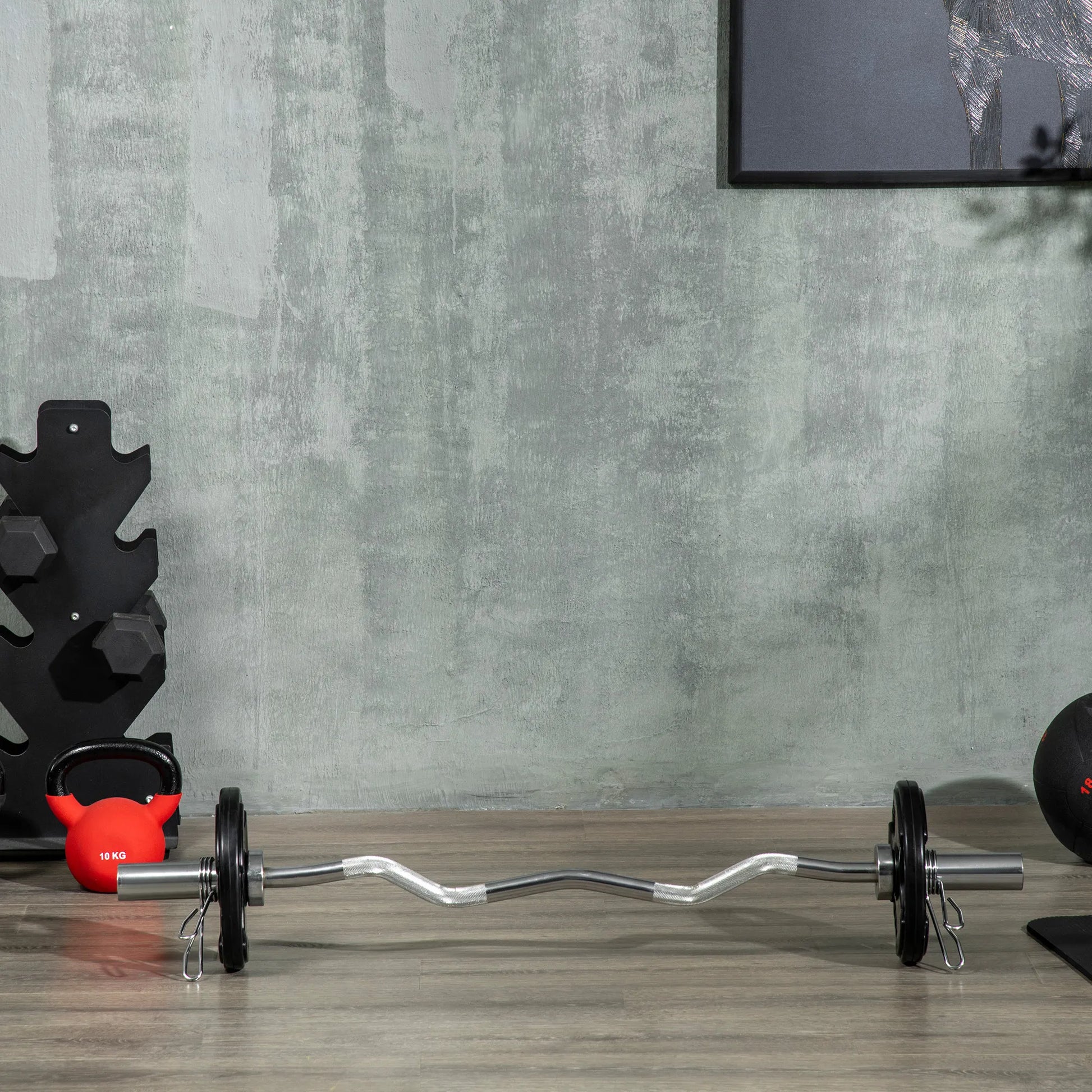 Hantelių diskai, 2 vnt. rinkinys, 5 kg kiekvienas diskas, trys rankenos, grindis tausojantis gumos apvalkalas, metalas