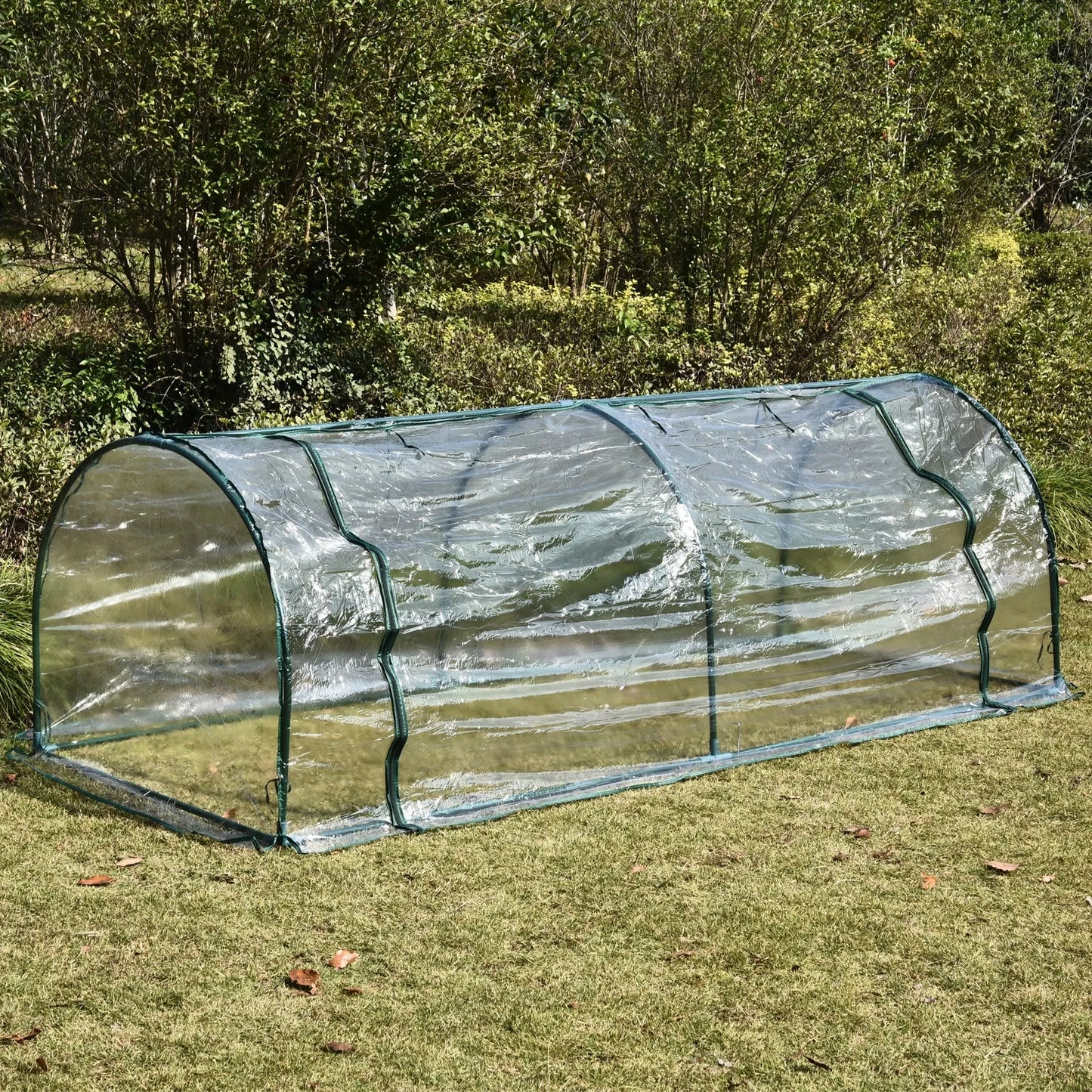 Šiltnamis, Šiltnamis su durimis, Daigykla, Augalų namelis, Augalų auginimui, Plienas, Plastikas, 250 x 100 x 80 cm, Žalias