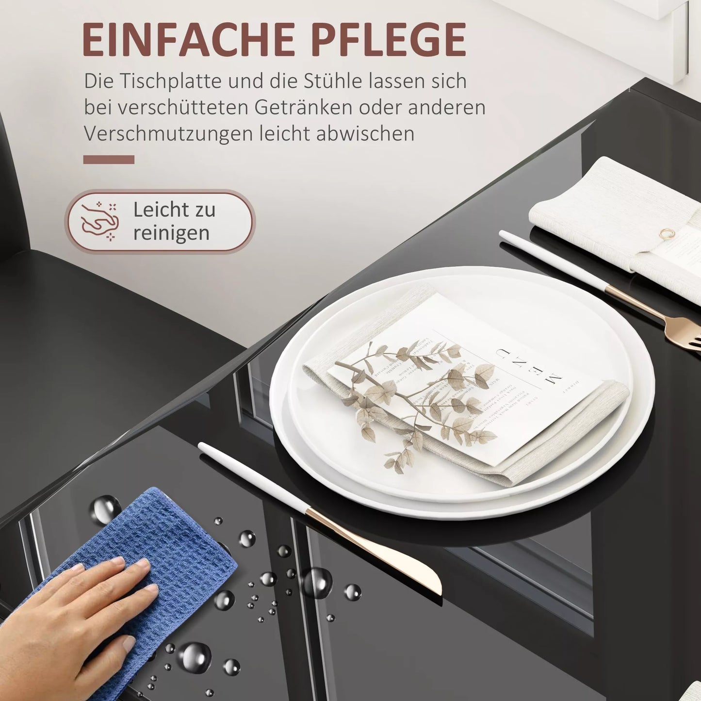 Valgomojo komplektas Valgomojo stalas su 2 kėdėmis Taupantis vietą valgomojo komplektas Sėdimoji grupė Juoda