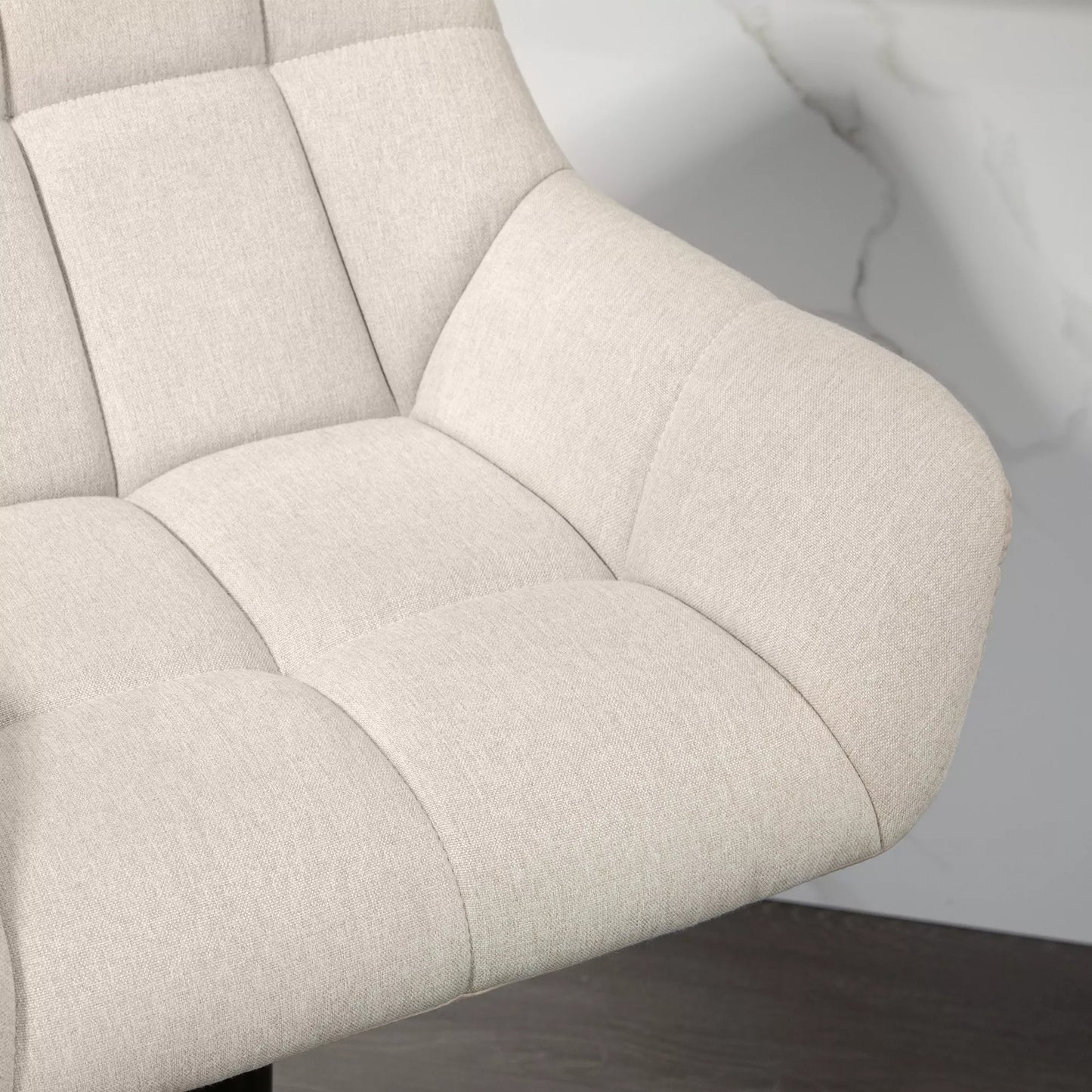 Baro taburetės 2 vnt. komplektas, retro dizaino, reguliuojamo aukščio, dirbtinė oda, lino imitacija, kreminė + juoda