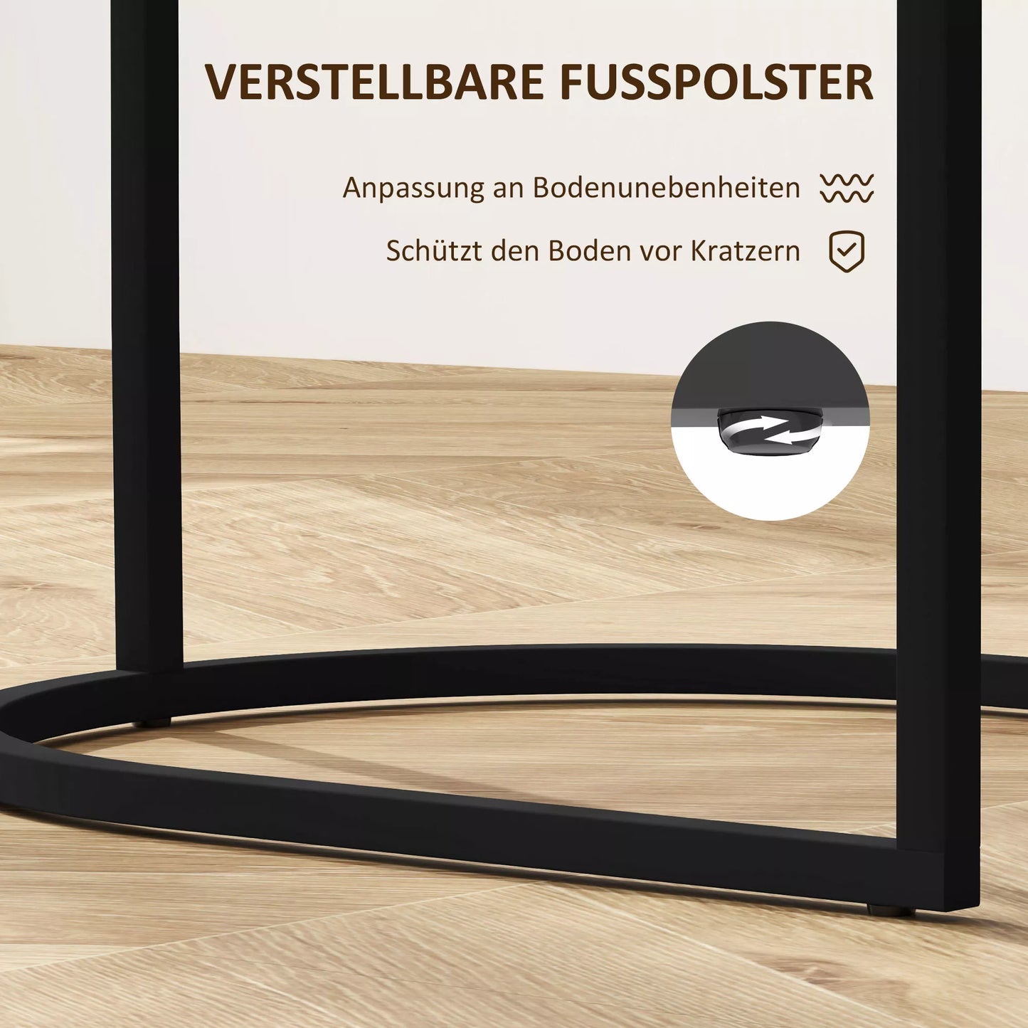 Staliukų komplektas, pastatomi staliukai, metalo rėmas, stalviršis medžio imitacijos, rudas