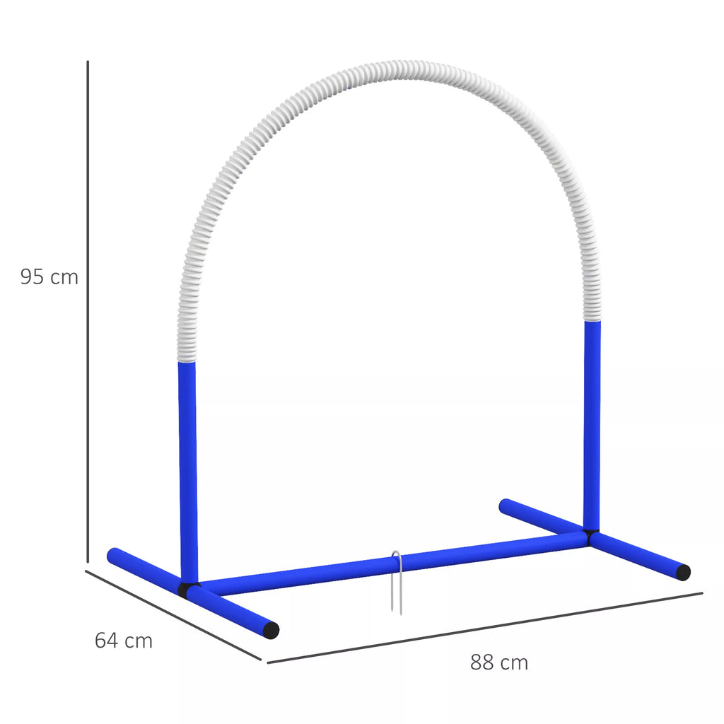 Šunų dresūros ir agility rinkinys, 4 lankai pradedantiesiems su krepšiu, 88x64x95 cm