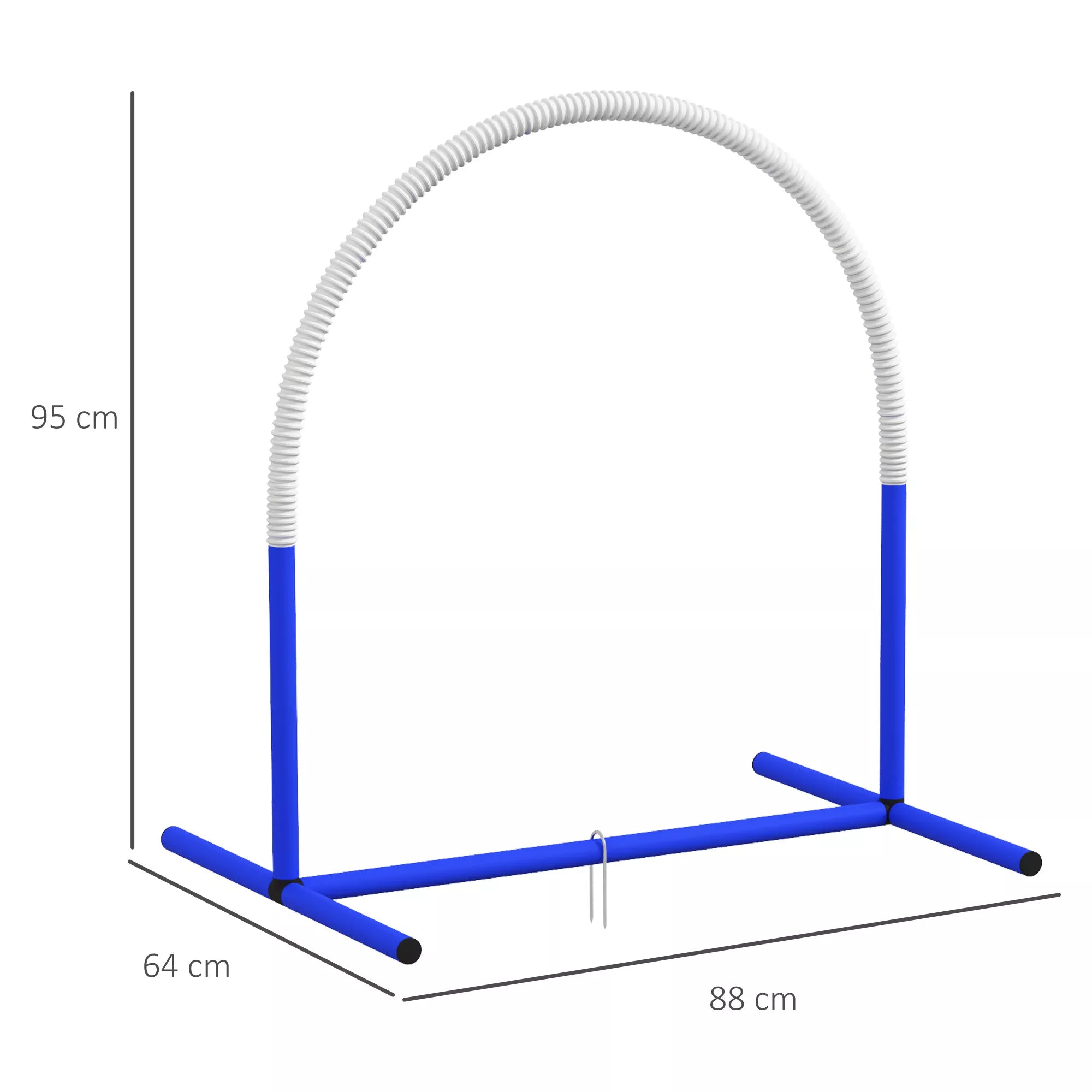 Šunų dresūros ir agility rinkinys, 4 lankai pradedantiesiems su krepšiu, 88x64x95 cm