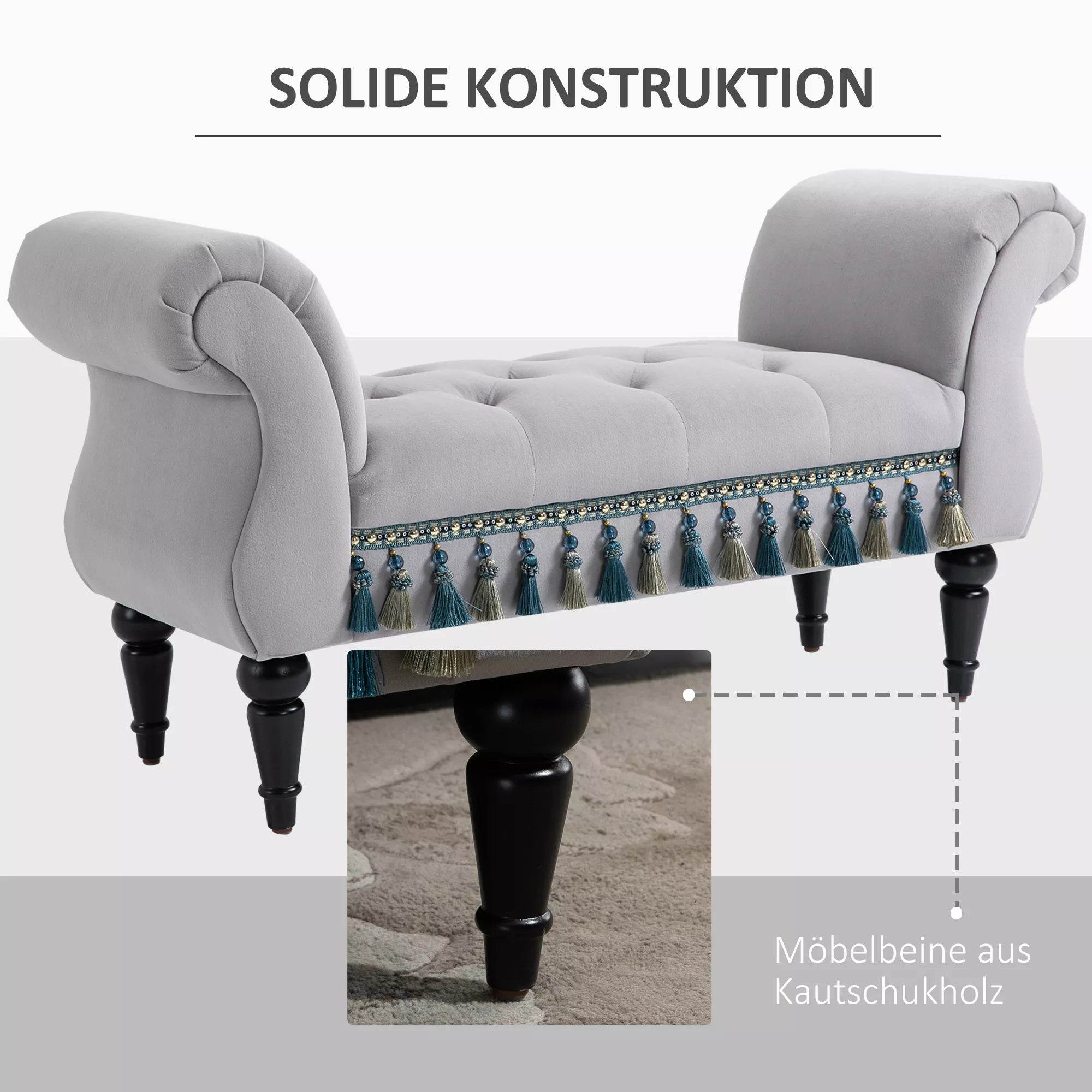 Schema su tvirta suoliuko konstrukcija ir medinėmis kojomis