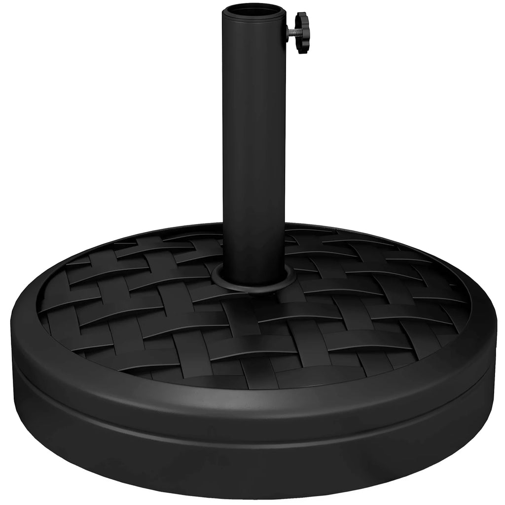 Betoninis skėčio stovas 18 kg Skėčio stovas, apvalus Skėčio laikiklis 32/38/48 mm Juodas