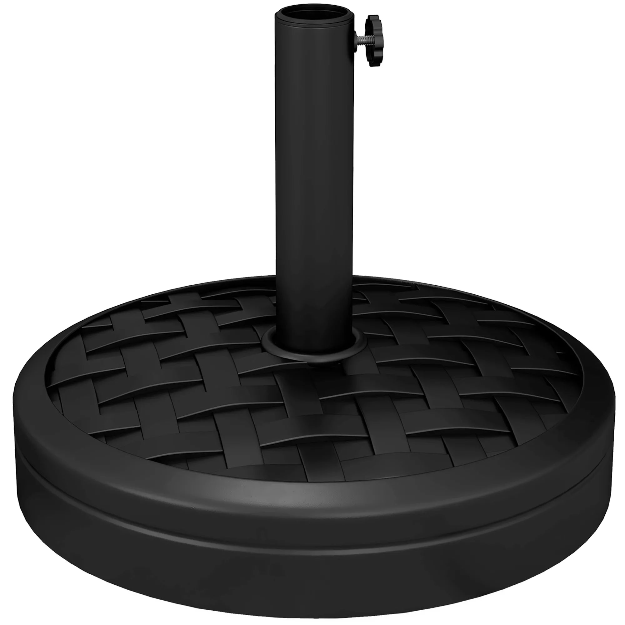 Betoninis skėčio stovas 18 kg Skėčio stovas, apvalus Skėčio laikiklis 32/38/48 mm Juodas