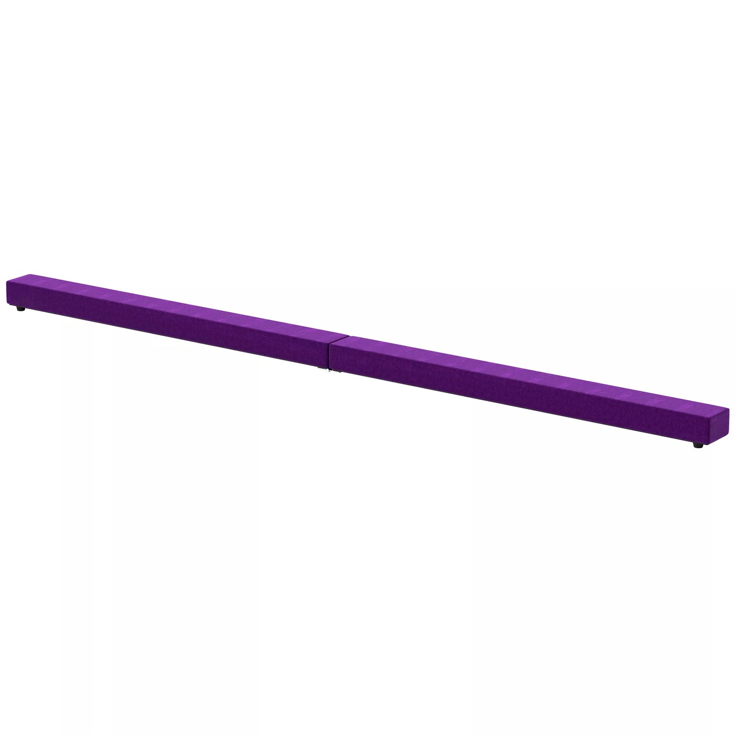 Sulankstoma balansinė sija, neslystanti, su zomšos danga, tvirtas medinis pagrindas, 210 x 10 x 6,5 cm, violetinė