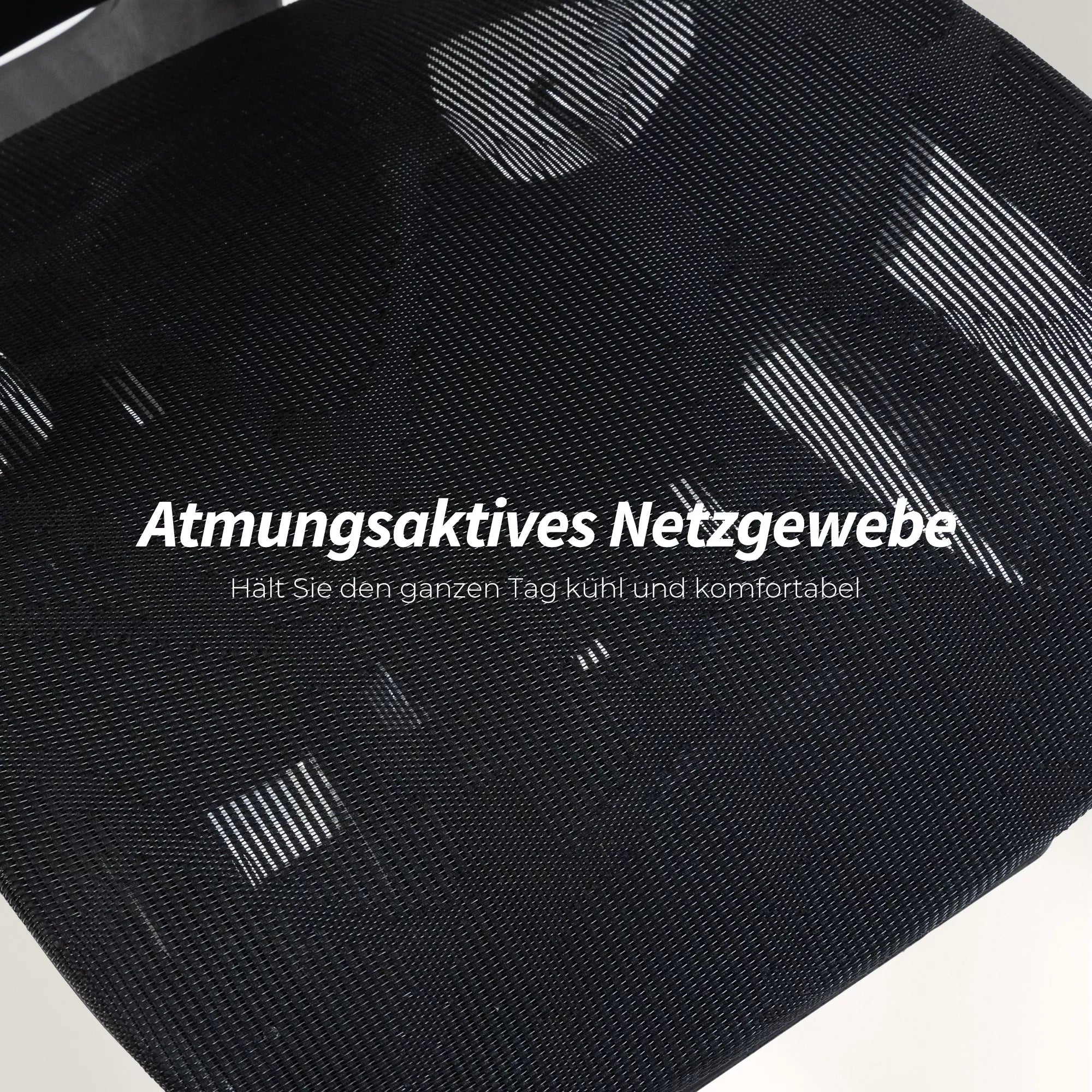 Biuro kėdė Ergonomiška darbo kėdė su reguliuojamu juosmens ir galvos atlošu 6D atlenkiamais porankiais Pėdų atrama Tinklelis Juoda