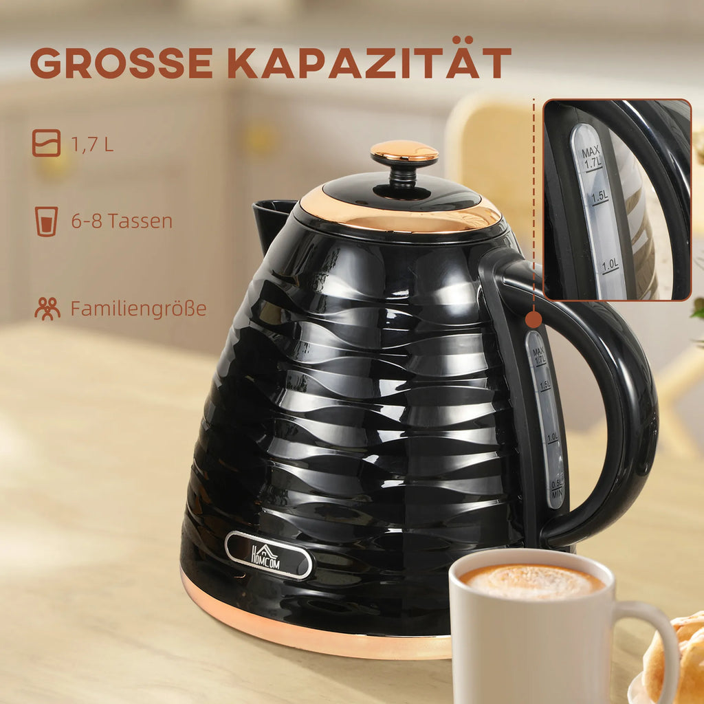 Elektrinis virdulys, 1,7 l, 2,2 kW, greito virimo funkcija su nuimamu ir plaunamu kalkių filtru