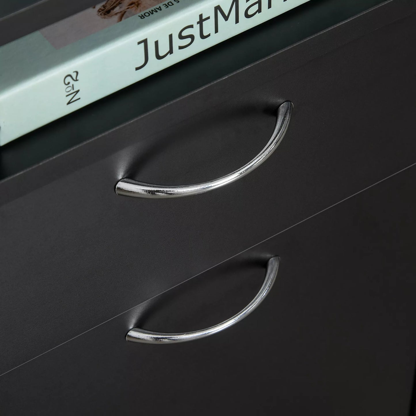 Mobilus konteineris, 1 skyrius, 1 lentyna, 1 stalčius, 40 cm x 3 cm x 60 cm, juodas