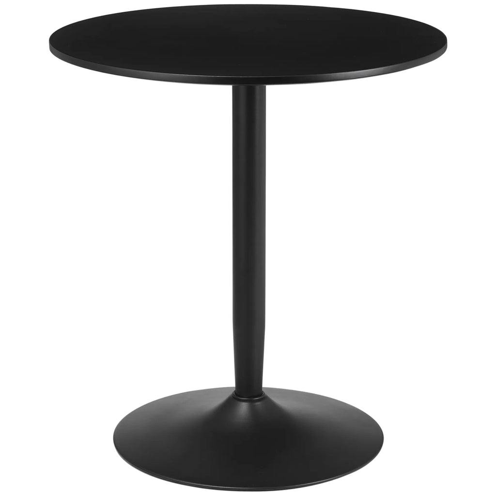Valgomasis stalas 2 asmenims, apvalus, juodas, 70 x 70 x 75 cm