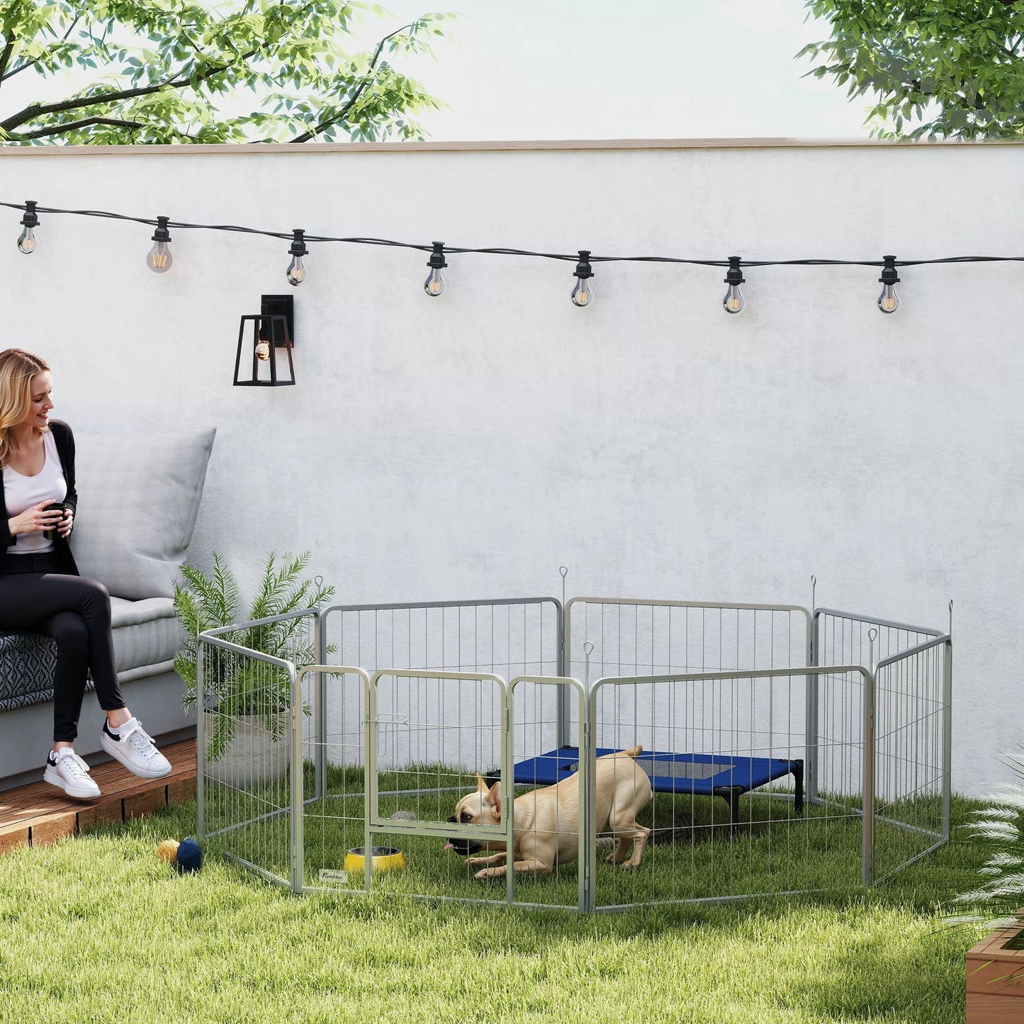 Gyvūnų aptvaras, šunų tvora, naminių gyvūnėlių žaidimų aikštelė, lankstus pritaikymas, nerūdijantis plienas
