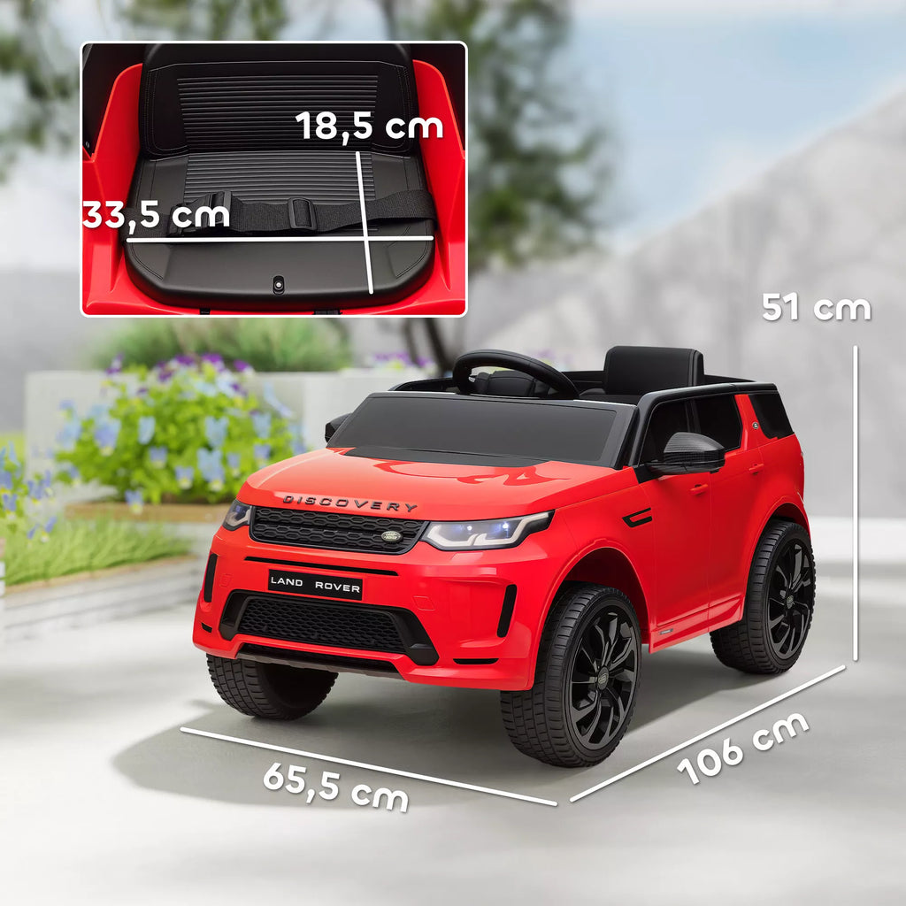 Vaikų elektrinis automobilis, 12 V vaikų transporto priemonė su nuotolinio valdymo pultu, LED žibintais, muzika ir signaline, 3–6 metai, raudona spalva