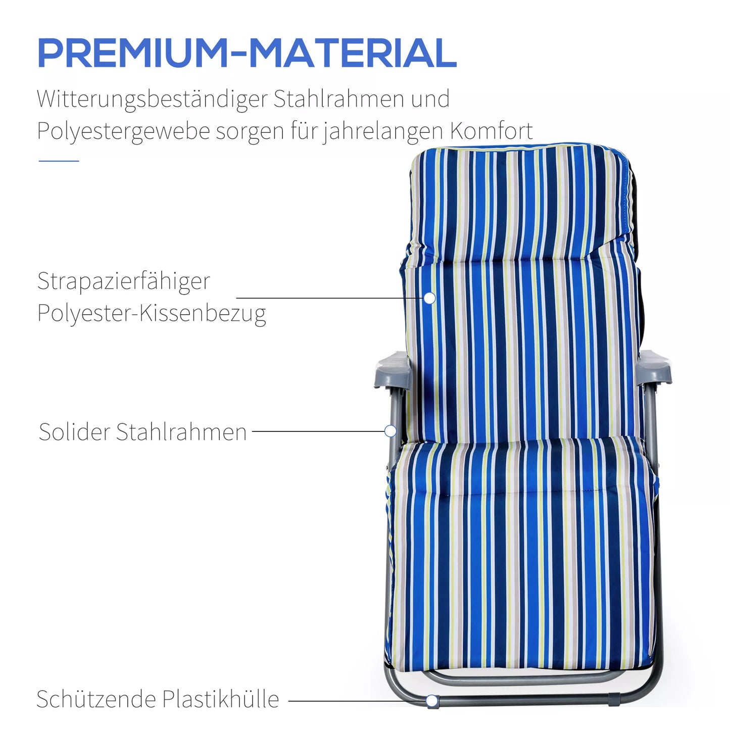2 vnt. gultų rinkinys su pagalvėlėmis, sulankstomas saulės gultas, 5 pakopų reguliuojamas atlošas, sodo gultas, sodo baldų rinkinys, plienas, poliesteris, mėlynas, 60 x 75 x 65–102 cm