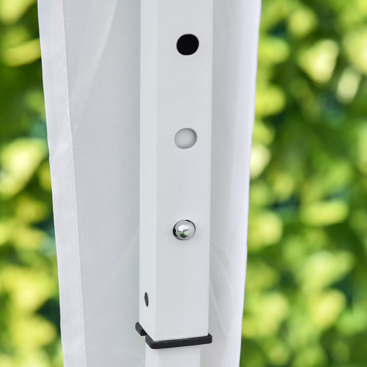 Sodo palapinė, alaus palapinė, 4 nuimamos šoninės sienelės, 2 langai, metalinis rėmas, 2 x 2 m, Balta