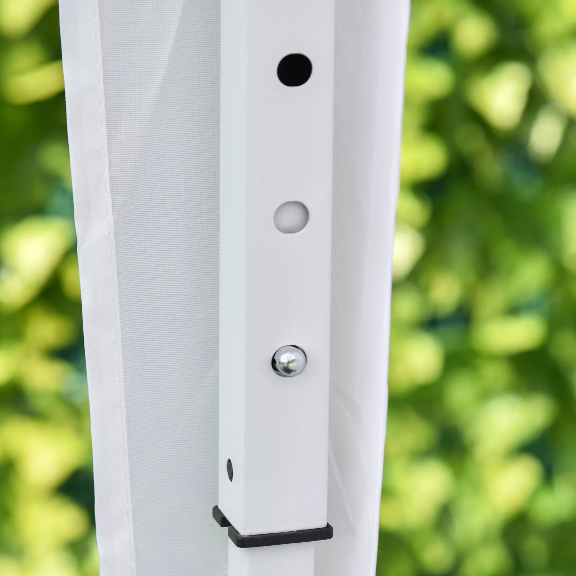 Sodo palapinė, alaus palapinė, 4 nuimamos šoninės sienelės, 2 langai, metalinis rėmas, 2 x 2 m, Balta