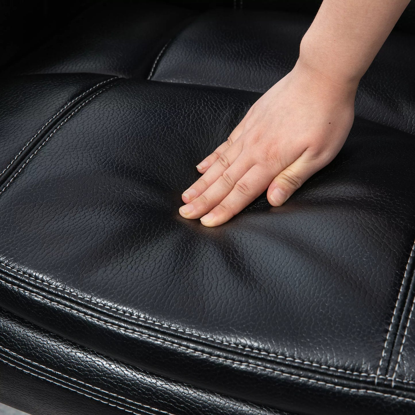 Atsipalaidavimo krėslas su pakoja, poilsio krėslas, 360° pasukamas, reguliuojamas atlošas, juodas + rudas