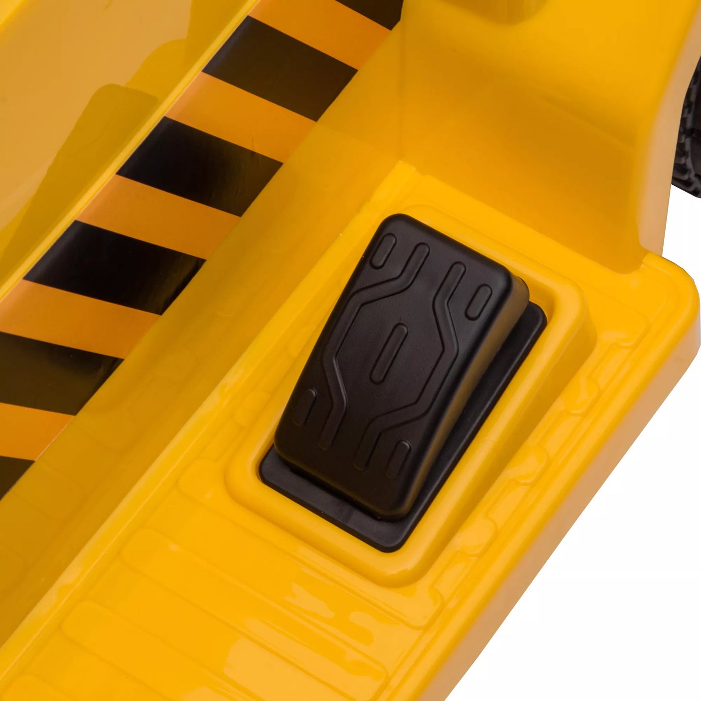 Elektrinis savivartis vaikams, pakeliamas bortas, max. 3 km/h, priekiniai žibintai, garsinis signalas, geltonas, 74,5 x 36 x 43,5 cm