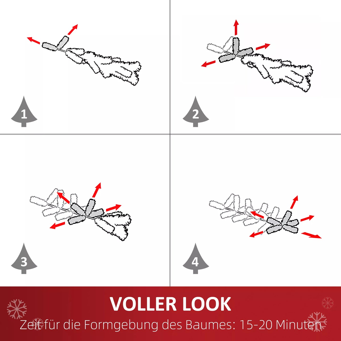 Dirbtinė Kalėdų eglė, 630 šakų, 37 kankorėžiai, sniego padengtos viršūnės, atspari ugniai, 180 cm