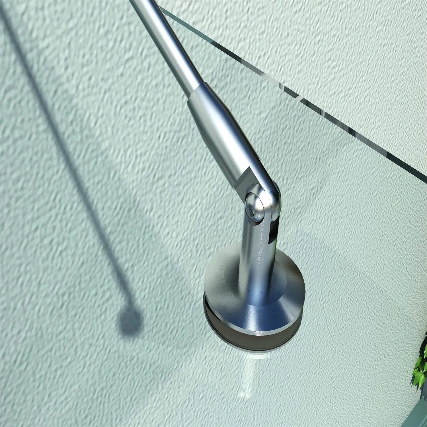 Stogelis Stiklinis stogelis Durų stogelis Grūdintas stiklas (ESG) Nerūdijantis plienas Skaidrus stiklas (200x90cm) (L)