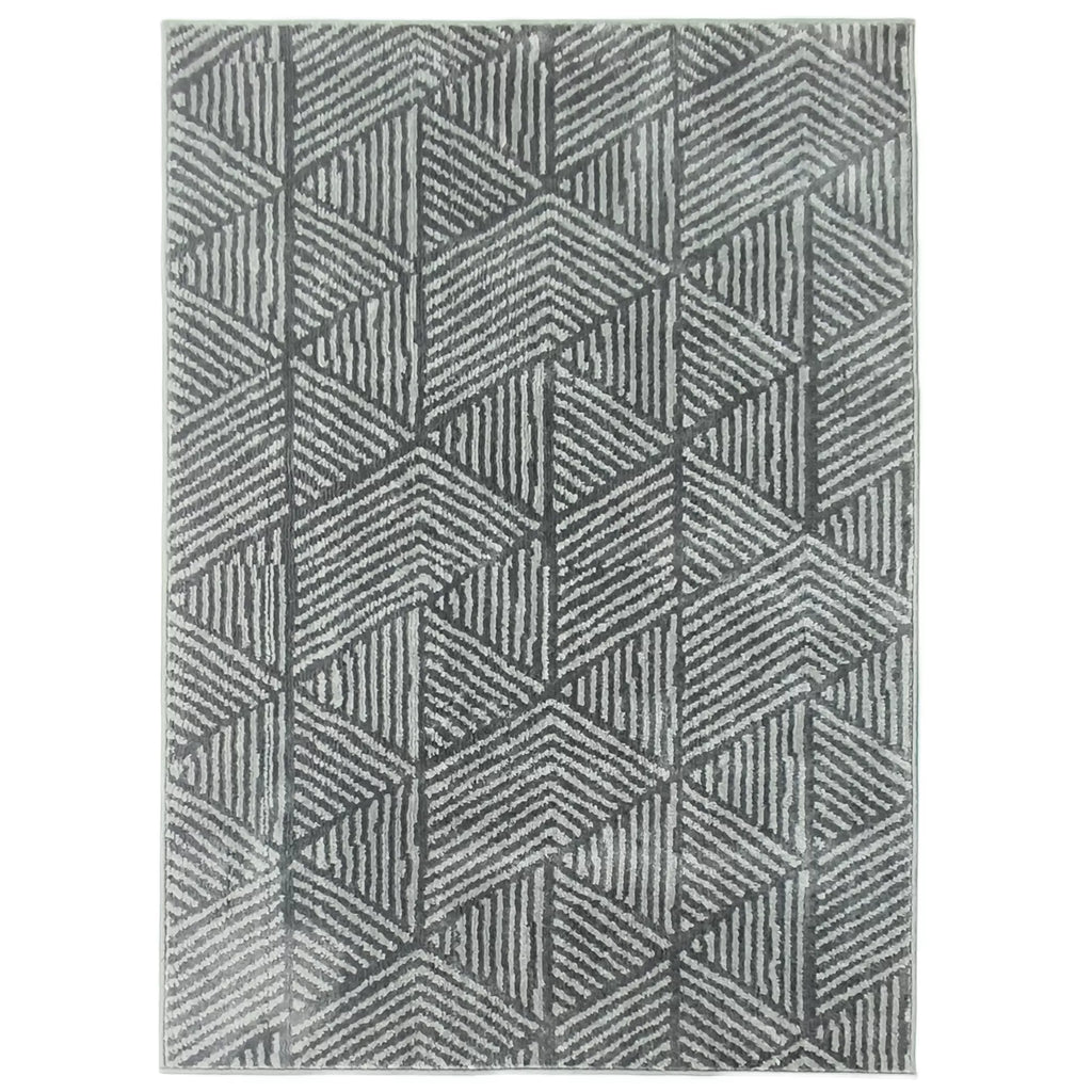 Kilimas svetainei, mašininio audimo, 170 x 120 cm, tamsiai pilkas