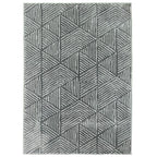 Tamsiaspalvis pilkas kilimas, mašininio audimo, 170x120 cm, iš viršaus