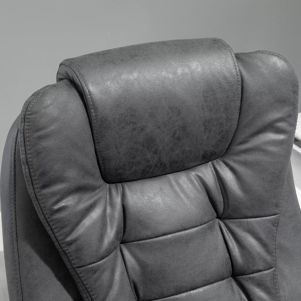Biuro kėdė su masažo funkcija, ergonomiška, 65x160x104 cm, pilka