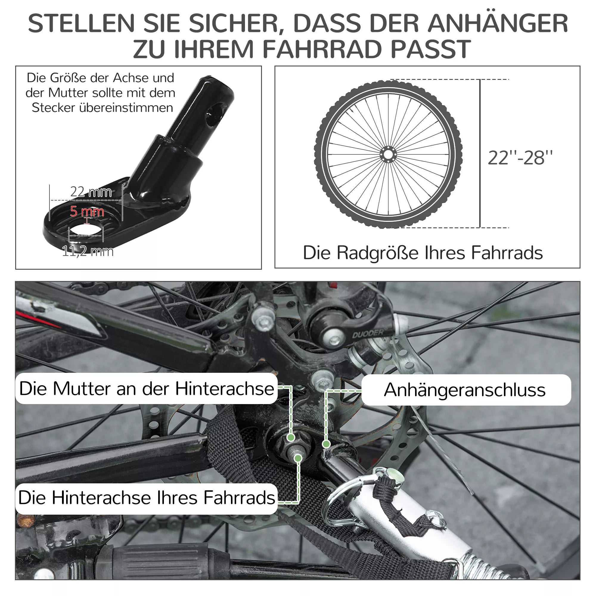 Dviračio priekaba šunims 3-in-1, iki 10 kg, pilka