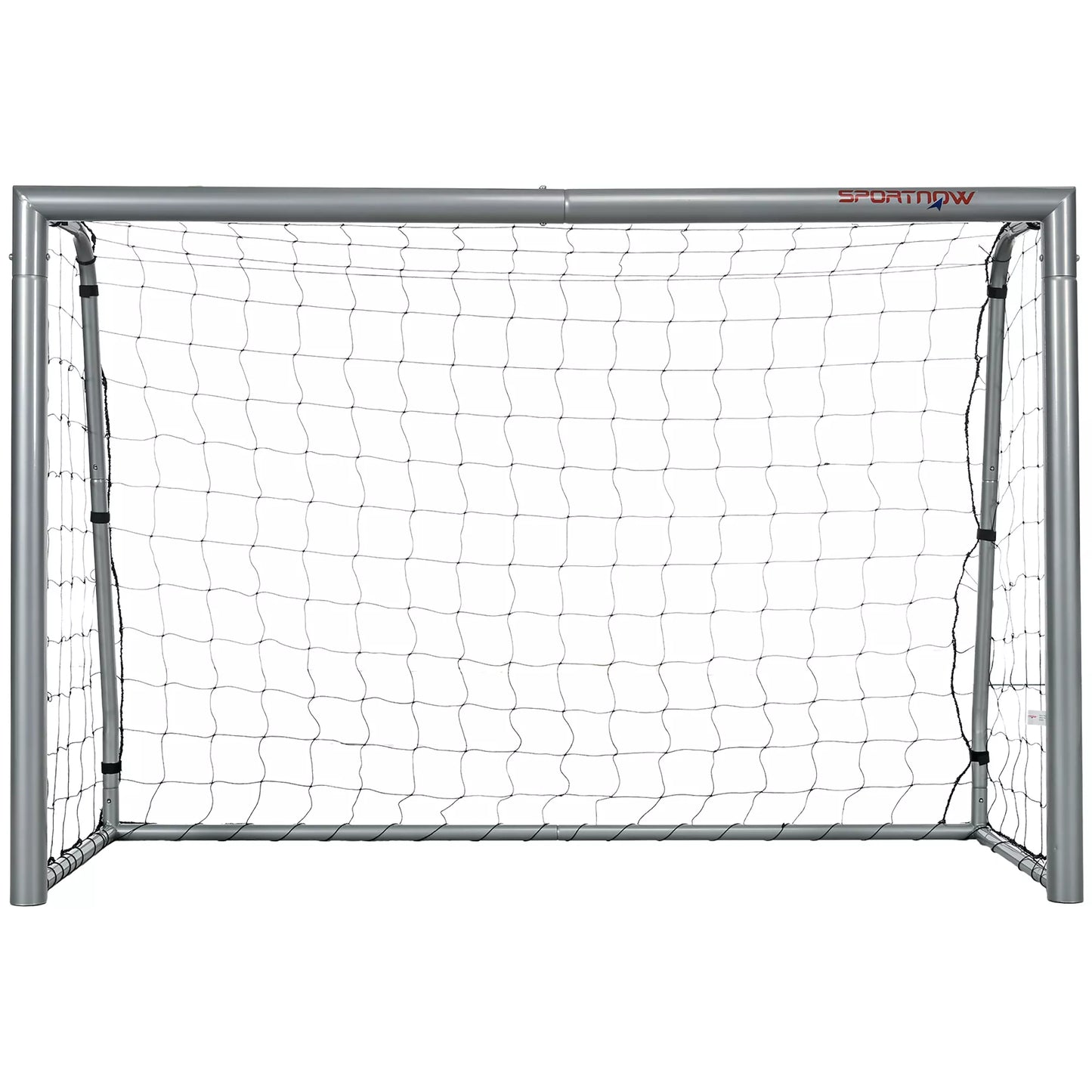 SPORTNOW Futbolo vartai, atsparūs oro sąlygoms, tvirtas metalinis rėmas, atsparus plyšimui tinklas, 160A x 240I x 85G cm, Pilki