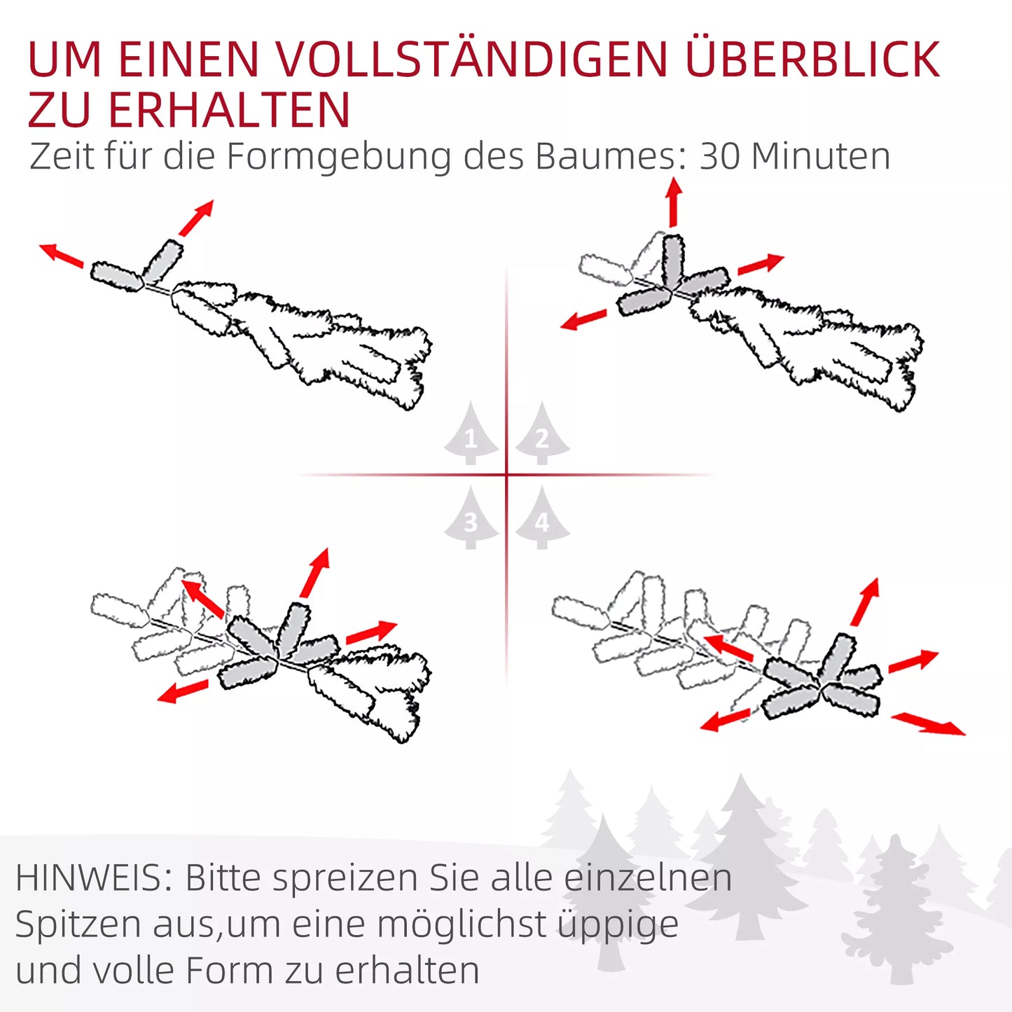 Dirbtinė Kalėdų eglė 180 cm, dirbtinė pušis su 795 šakomis, sulankstoma, plieninis stovas