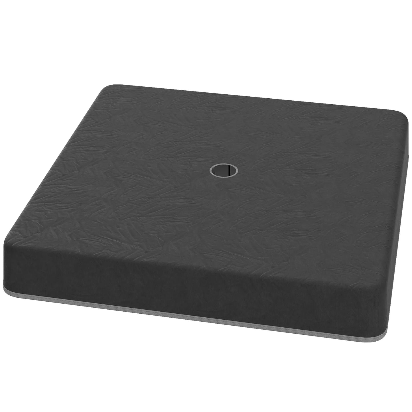 Pagrindo svoriai skėčių stovams, vandeniui atsparūs, užpildomi smėliu, plastikiniai, 89 cm x 89 cm x 10,5 cm, juodi