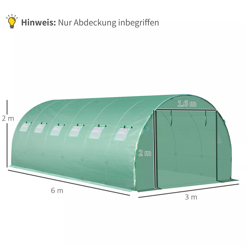 Šiltnamio plėvelė 6x3x2 m, vandeniui atspari sodo plėvelė su UV apsauga, PE plėvelė, dangtis sodo darbams, šiltnamio plėvelės tunelis, tunelio plėvelė lauko darbams, augalams, žalumynams