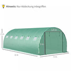 Tunelinio šiltnamio dangos matmenų schema: 6 x 3 x 2 m