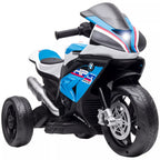 Mėlynas vaikiškas elektrinis motociklas