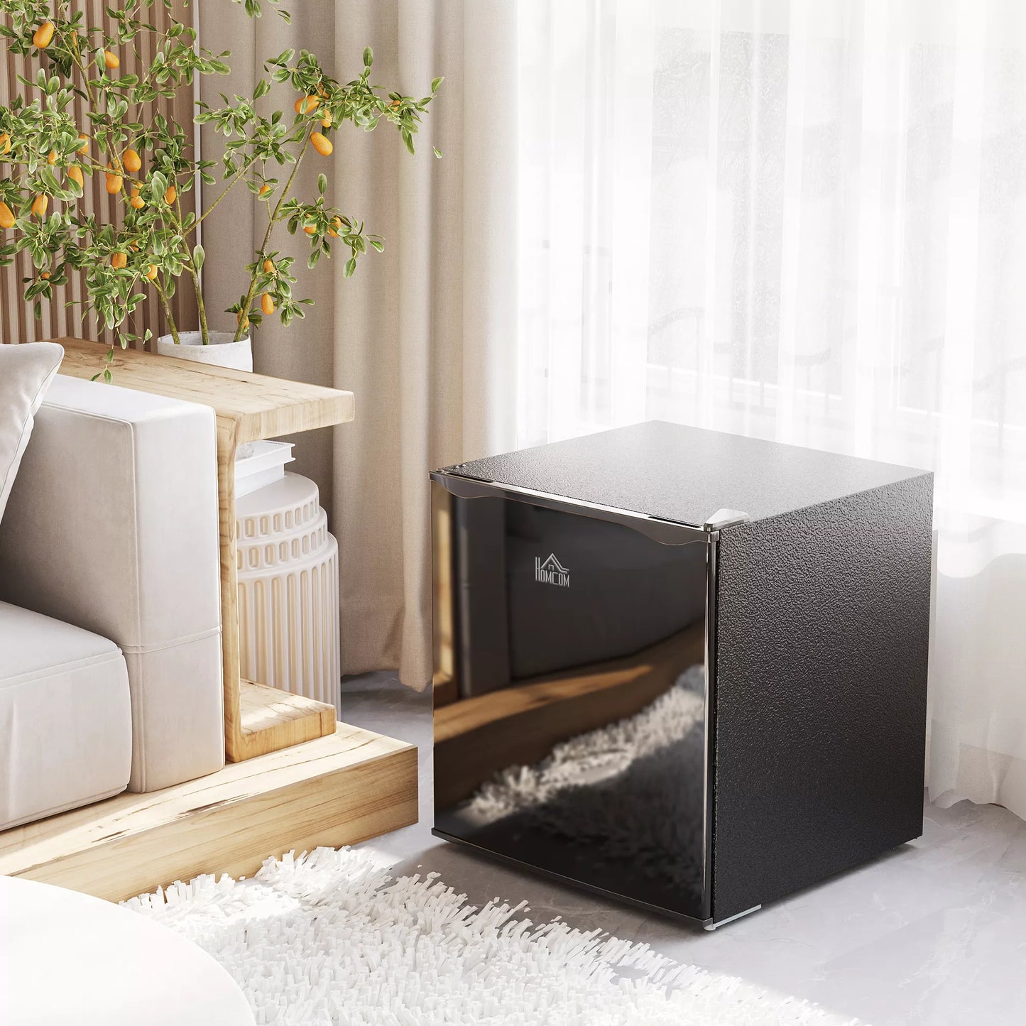 Mini šaldiklis 35 L Šaldymo dėžė elektrinė laisvai pastatoma 45 W Mini šaldiklis 41dB -14 iki -24℃ 5 pakopų temperatūros reguliavimas 47 x 44,2 x 48,8 cm Juoda