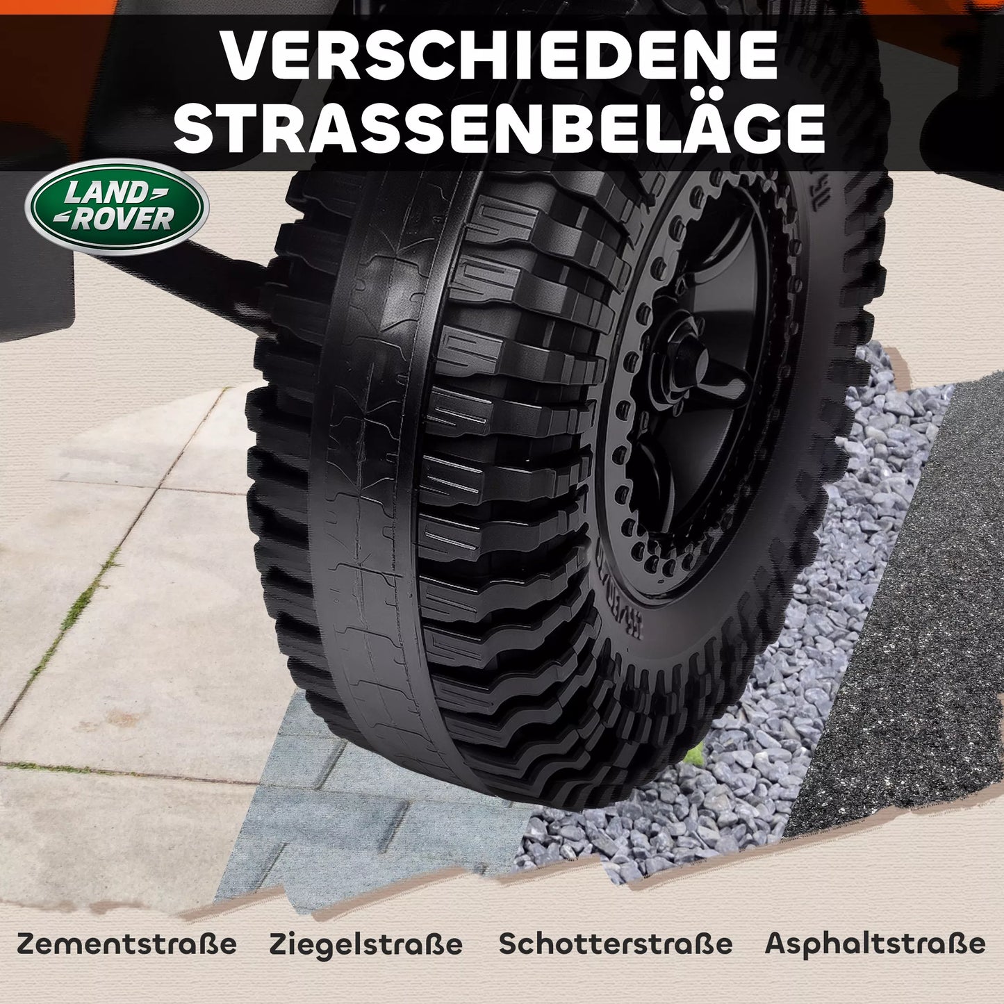 Vaikų elektrinis automobilis, 12V akumuliatoriaus veikimas, nuotolinio valdymo pultelis, muzikos funkcija, garsinis signalas, LED žibintai, oranžinis