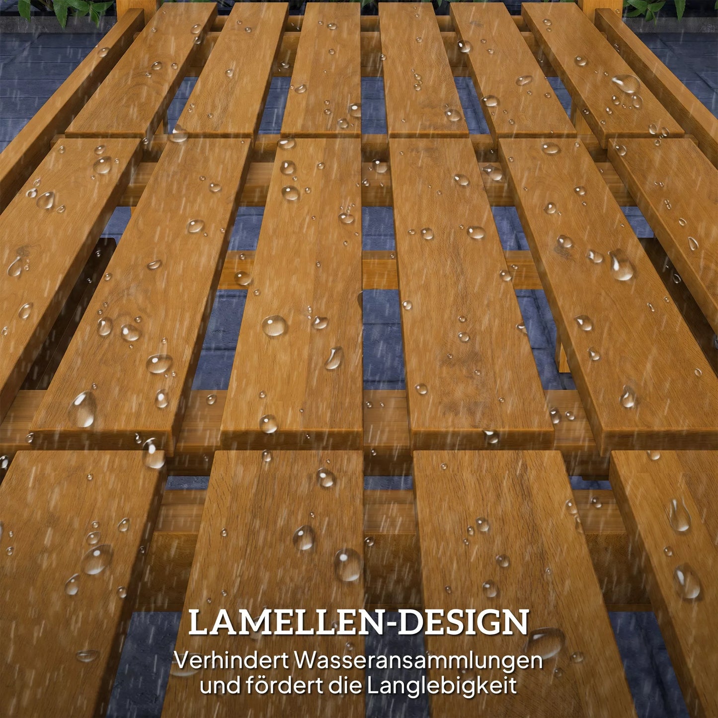 2-vietis medinis sodo suolas, atsparus oro sąlygoms, su atlošu ir porankiais, 320 kg apkrova 149x56,5x89cm, tikmedis