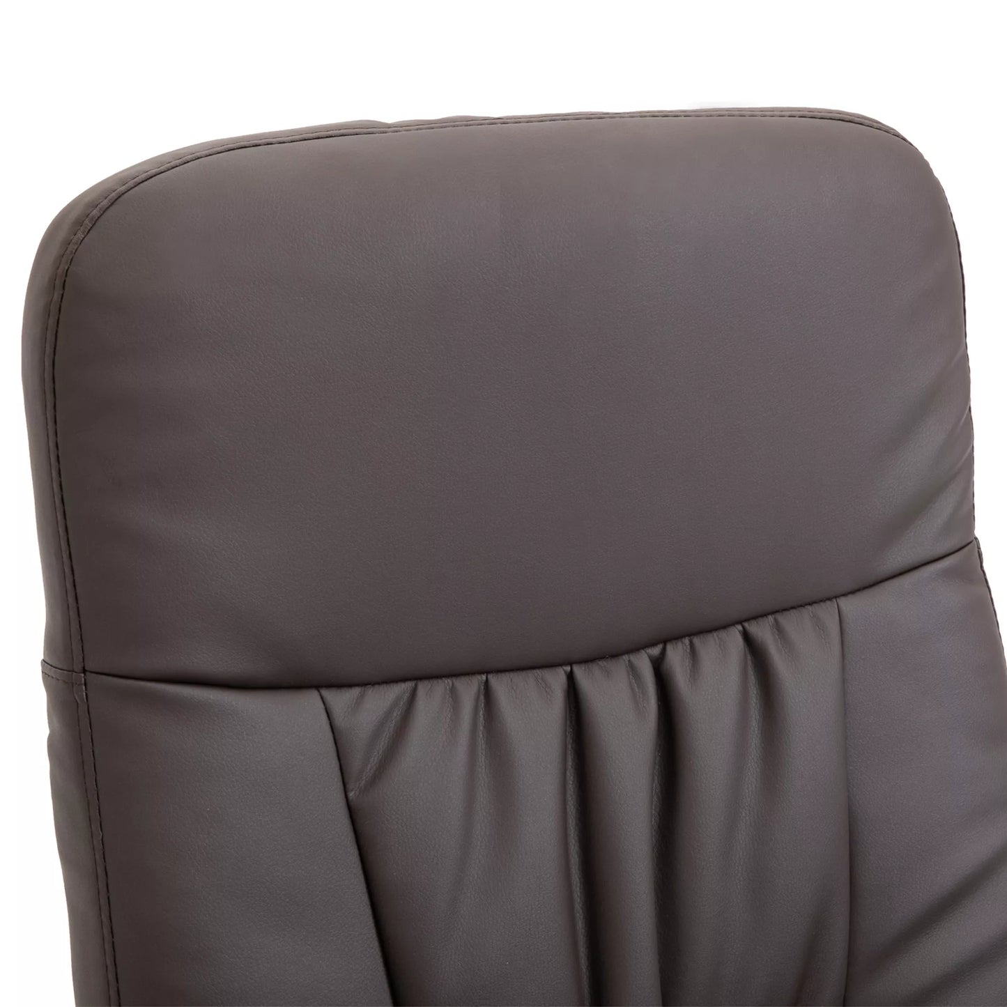 2 dalių fotelių komplektas, fotelis su pakoja, relaksacinis fotelis su pakoja, aukščiui reguliuojamas, atlošiama atlošo padėtis, rudas