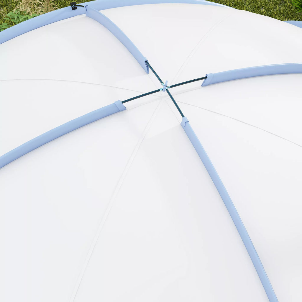 Event Shelter 3,5 x 3,5 m paviljonas su kabliais Durys Vandeniui atsparus Žiemai pritaikytas Sodo paviljonas Šviesiai mėlynas