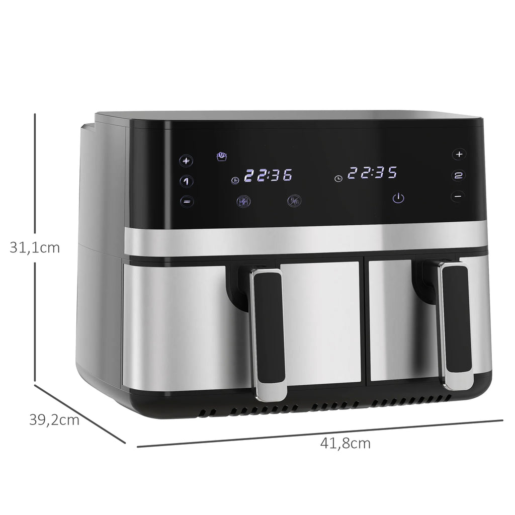 Oro gruzdintuvė su dviem krepšiais, 2700 W, juoda