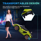 Moteris tempia sulankstytą žalį vaikų Lamborghini automobilį