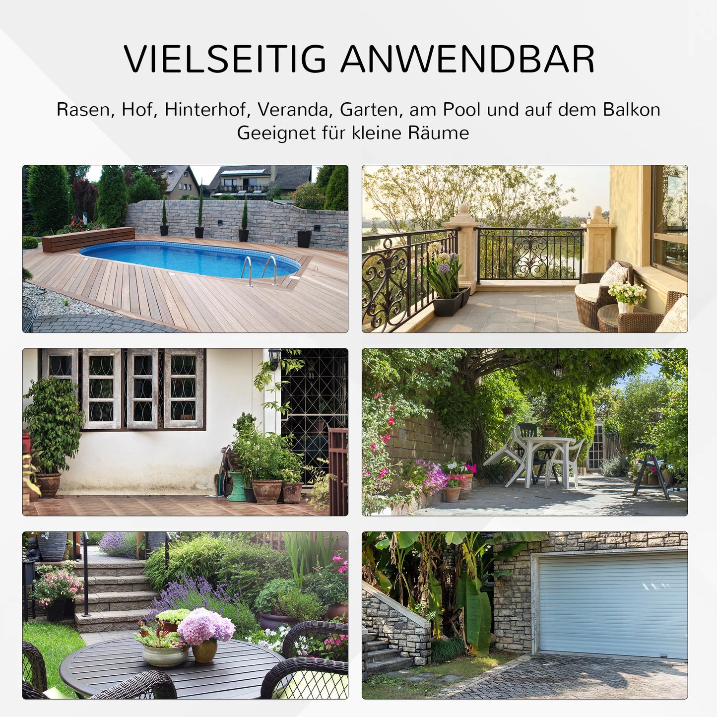 Sulankstomas sodo stalas, grūdinto stiklo stalviršis, plieno rėmas, rudos spalvos rotango imitacija, 68 x 68 x 73 cm