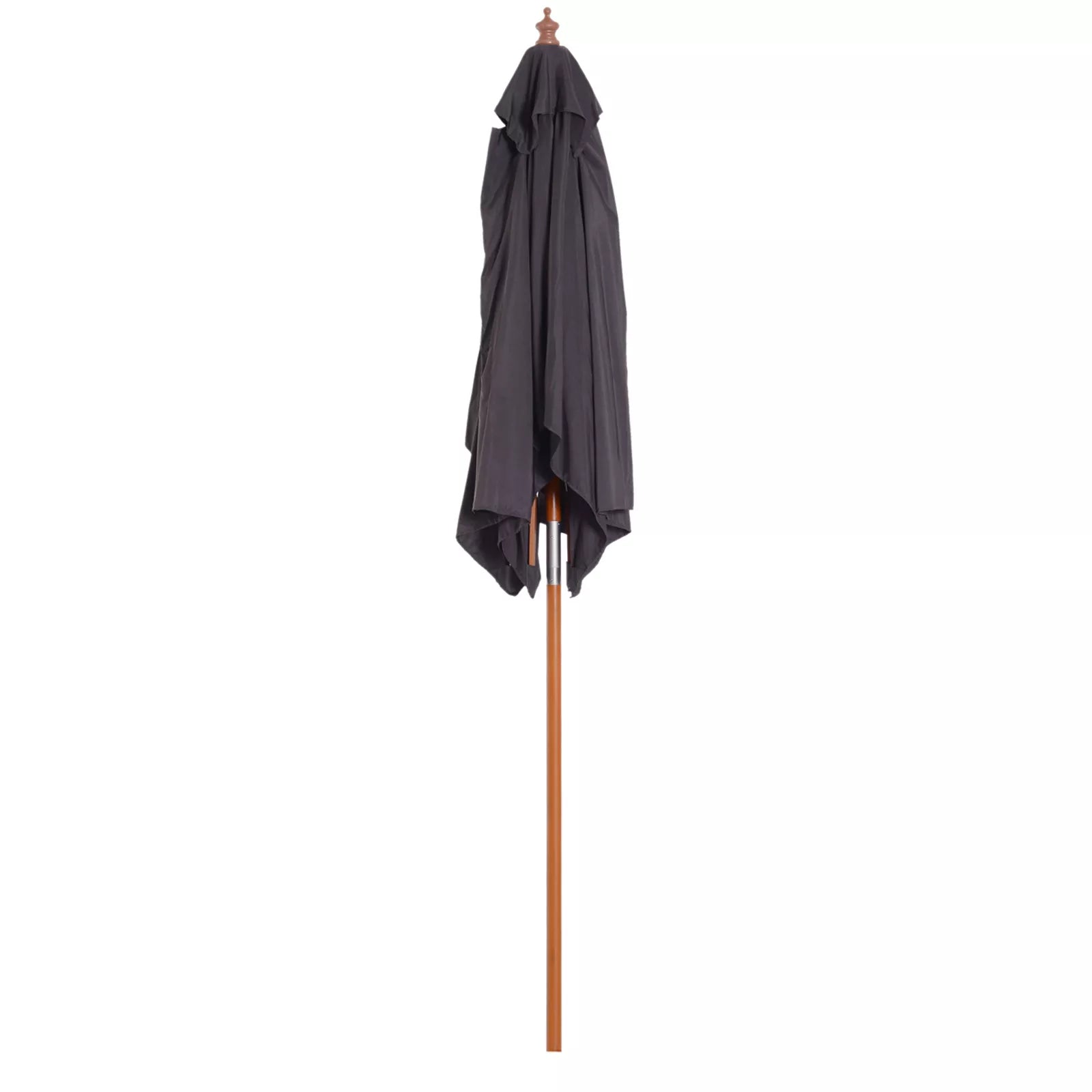 Skėtis nuo saulės 200 x 150 x 235 cm Sulankstomas sodo skėtis, reguliuojamas 3 pakopomis, stačiakampis, atsparus vandeniui ir UV spinduliams, skirtas paplūdimiui, balkonui, terasai, sodui, tamsiai pilkos spalvos.