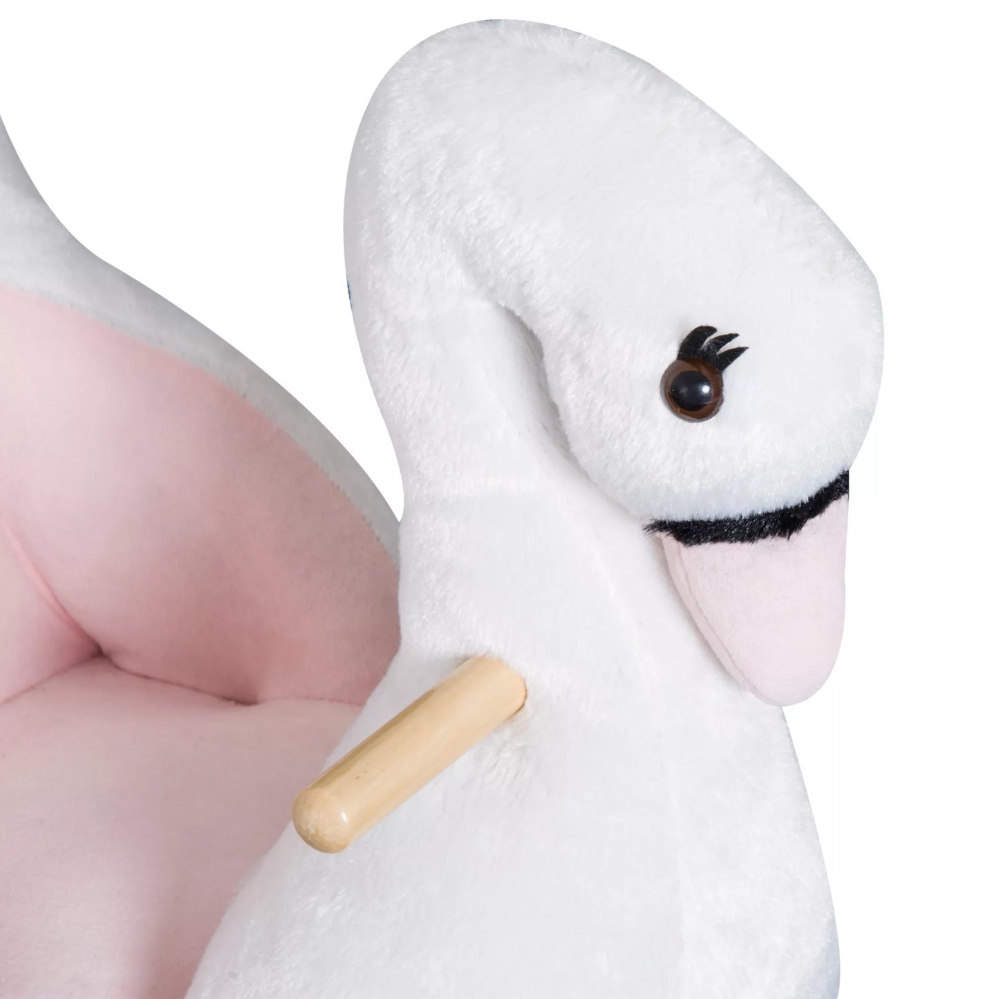 Sūpynės žaislas Sūpynės arkliukas su saugos diržu Muzika, 55 cm Kūdikių sūpynės iš minkšto pliušo Sūpynės žaislas Žaislas sūpynės kūdikiams ir vaikams nuo 18 mėnesių Medinis