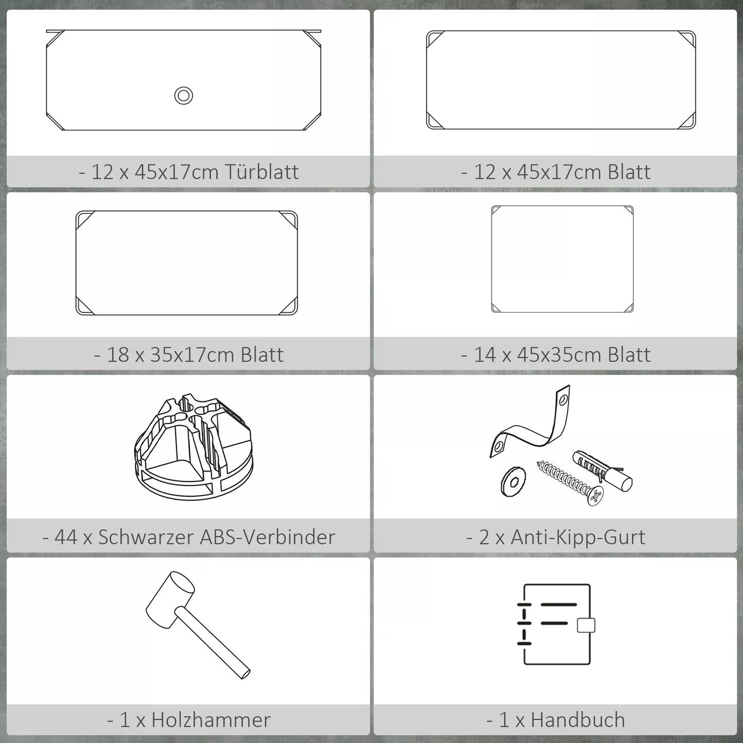 Batų lentyna, 12 laikymo dėžių 24 poroms batų, plastikas, juoda+balta