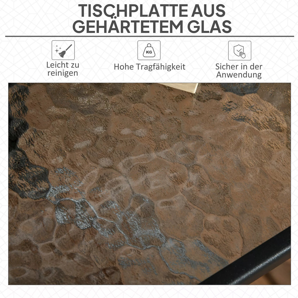 Sodo stalas Nuimamas Metalinis 76x76 cm Atsparus atmosferos poveikiui Balkono stalas su skėčio skyle, neslidus Juodas