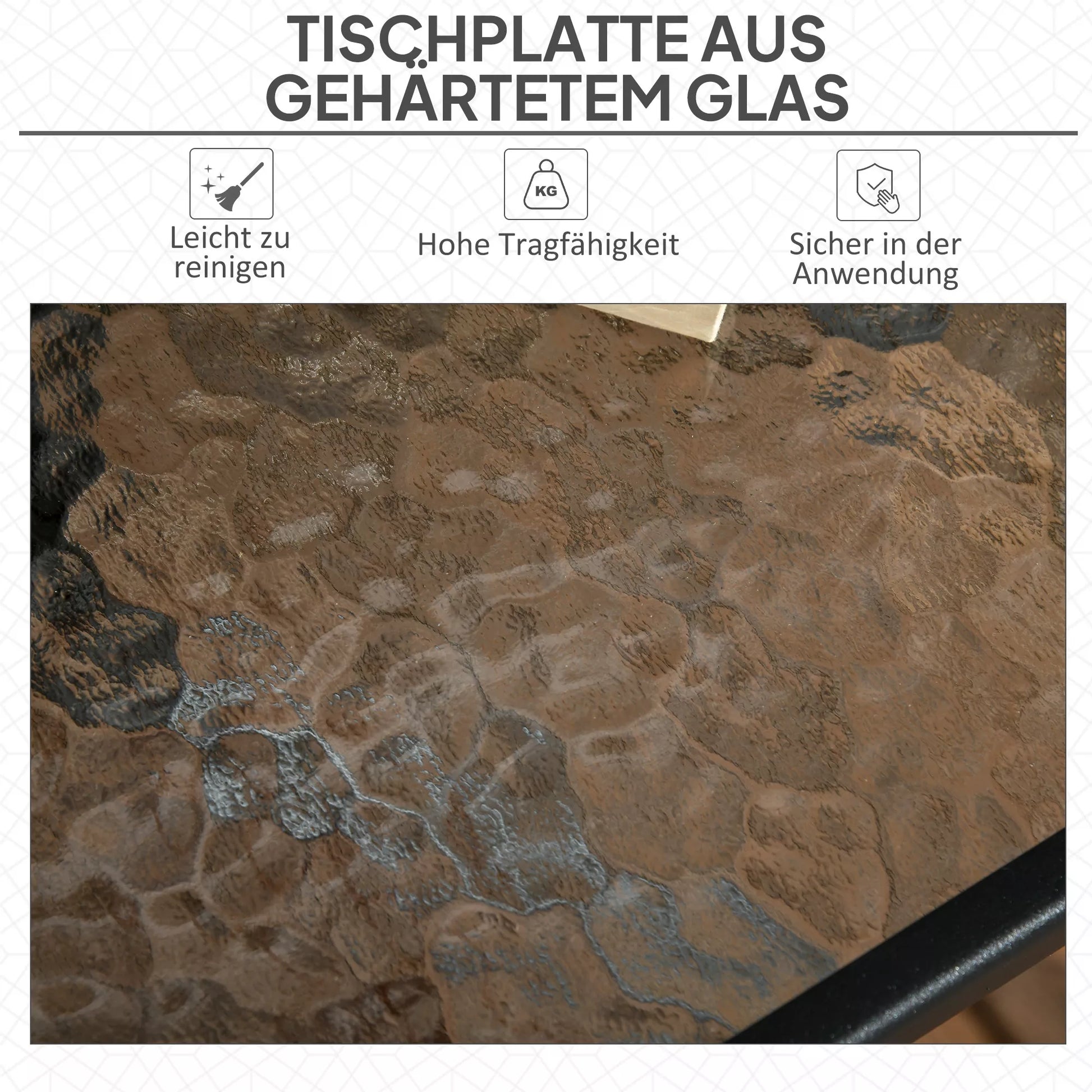 Sodo stalas Nuimamas Metalinis 76x76 cm Atsparus atmosferos poveikiui Balkono stalas su skėčio skyle, neslidus Juodas