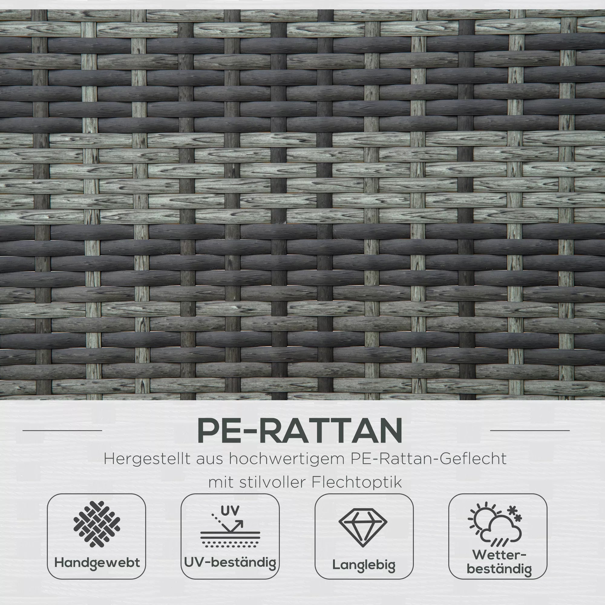 Polyrattan dvigulė gultas Saulės gultas Sodo gultas 2 asmenims Poilsio gultas Prabangus poilsio gultas 5 pakopų atlošas Metalas PE rotangas Pilkas 196 x 120 x 28 cm