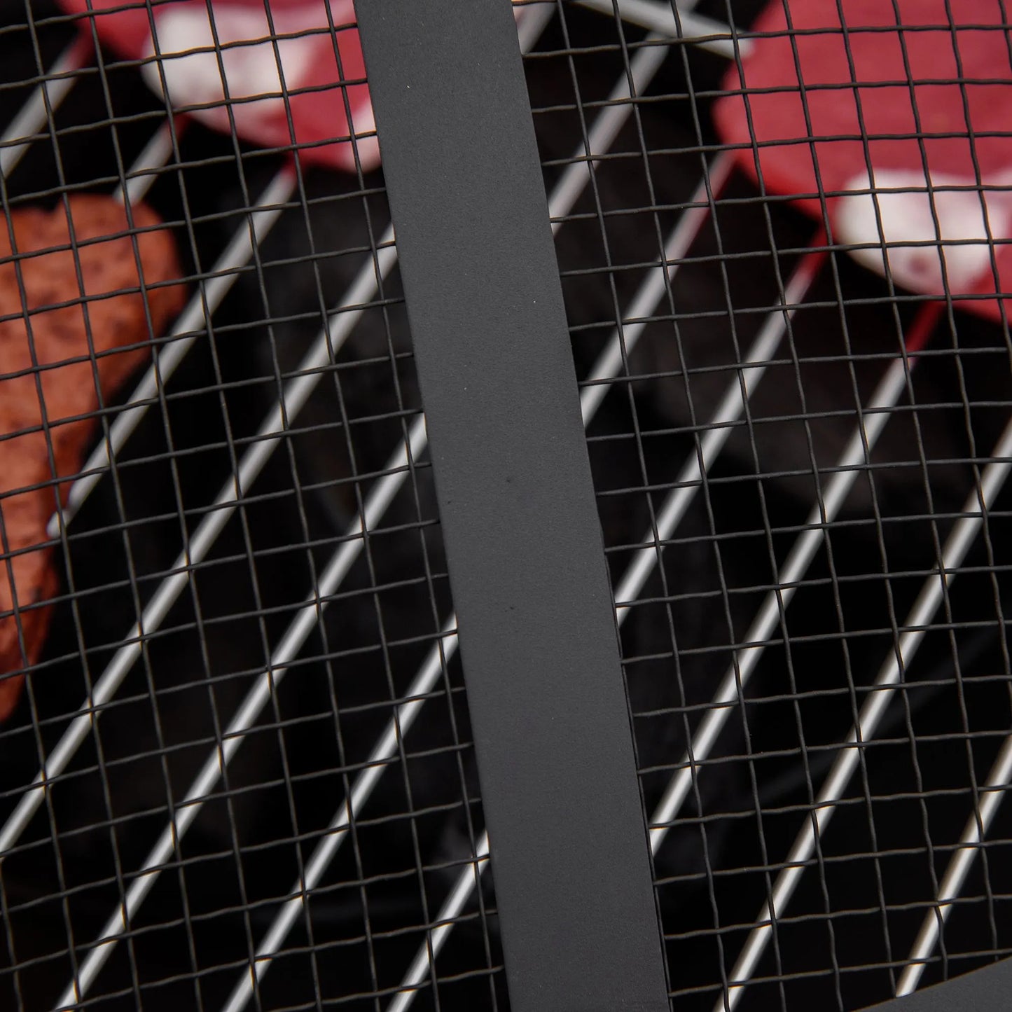 Ugnies dubuo su pakeltuvu, kibirkščių gaudyklė, ugnies krepšys, apvalus laužavietės stalas, sodo, stovyklavimo, BBQ, plieninis, juodas, 81 x 81 x 50 cm