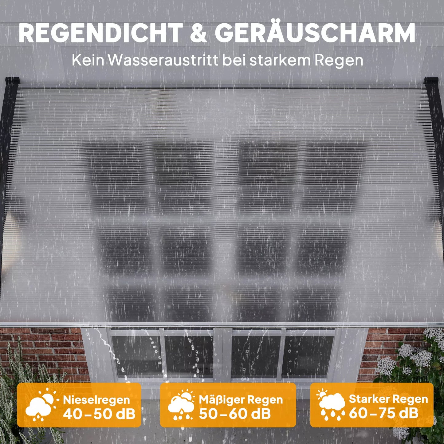 Apsauginis stogelis, atsparus UV spinduliams, atsparus vandeniui, 90x150x25cm, Balta